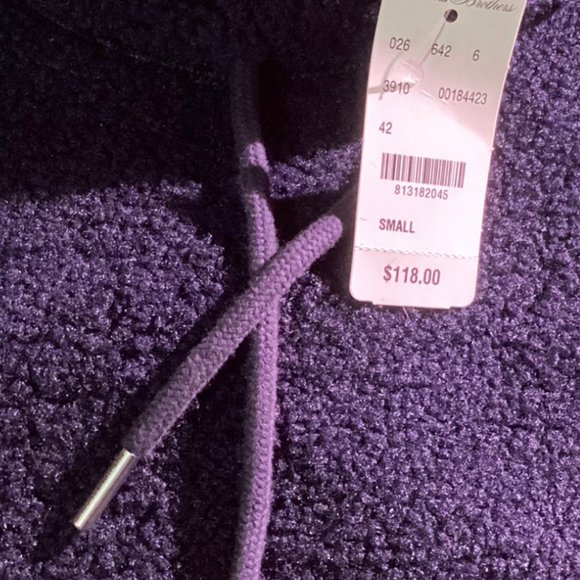 Brooks Brothers ladies navy blue Teddy Fleece Funnel Neck pullover - Picture 3 of 4